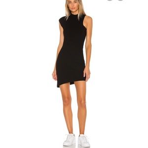 LNA Peak Rib Dress in Black